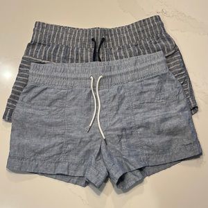 2 Pair ATHLETA Linen Shorts, Size 14
